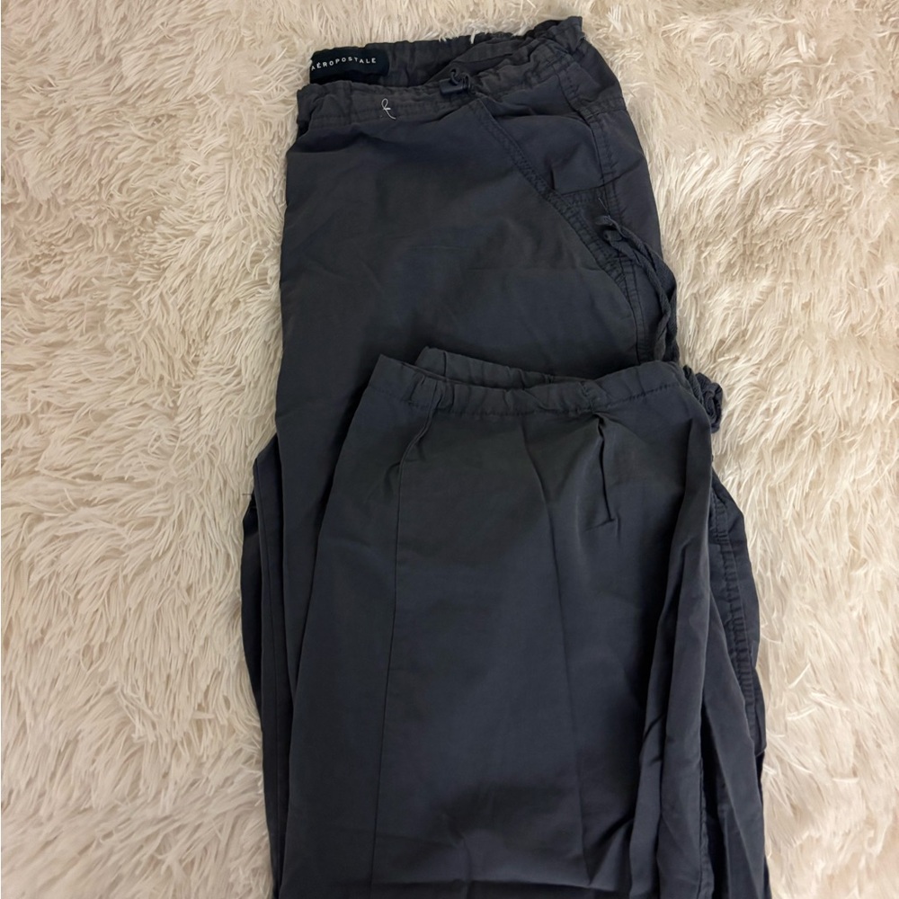 Aeropostale Charcoal Parachute Pants